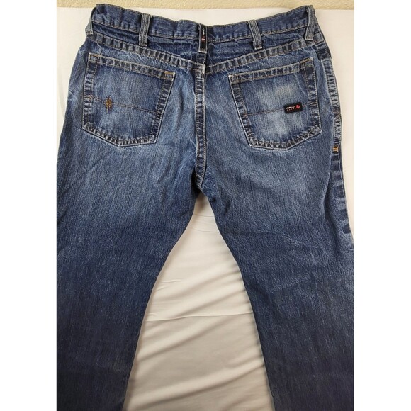 Ariat FR M4 Relaxed Boot Cut Jeans Men 38x32 Blue Flame Resistant Denim Workwear - Picture 8 of 11